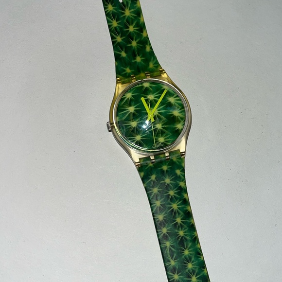 Vintage swatch wristwatch watch GK245 cactus 1997 90s Swiss weird - Picture 1 of 6